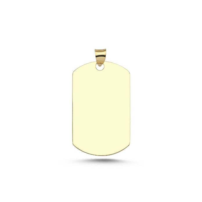 Small Round Plaka Kolye Ucu - 1