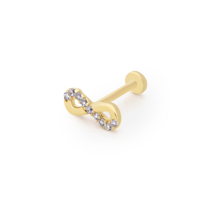 Sonsuzluk Sembolü Dokuz Taşlı Tragus Piercing - 1