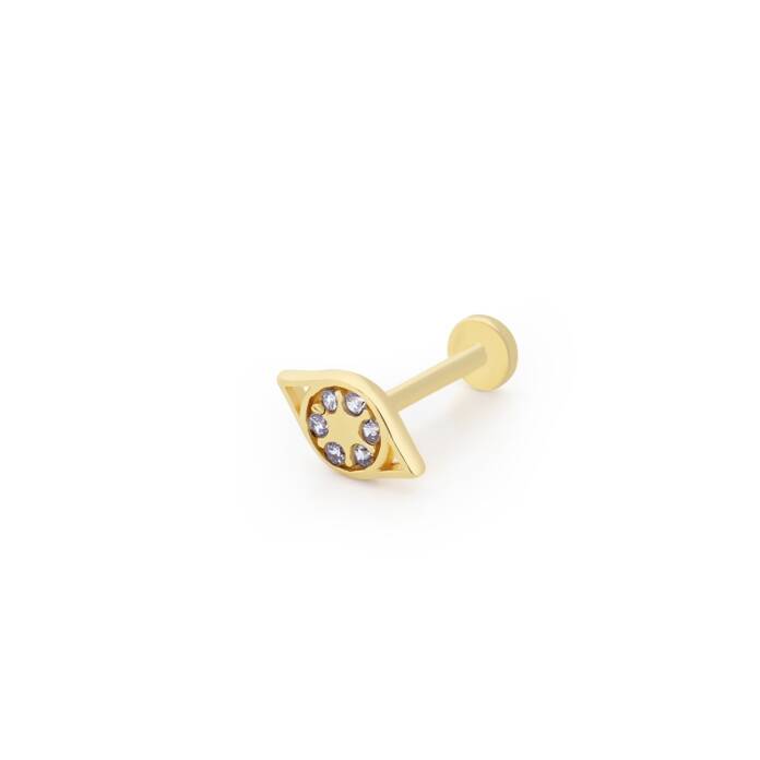 Taş Çevrili Göz Motif Tragus Piercing - 1