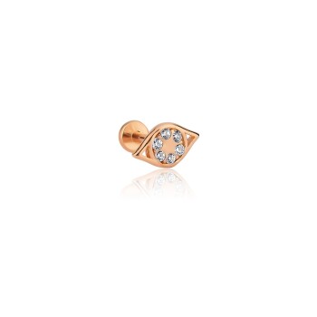 Taş Çevrili Göz Motif Tragus Piercing - 2