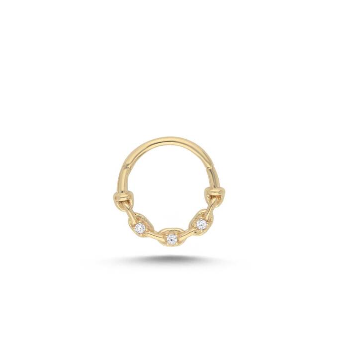 Taşlı Chain Helix Piercing - 1