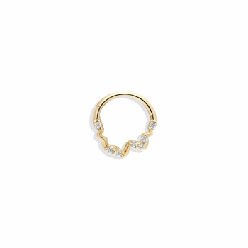 Taşlı Dalga Model Helix Piercing - 2
