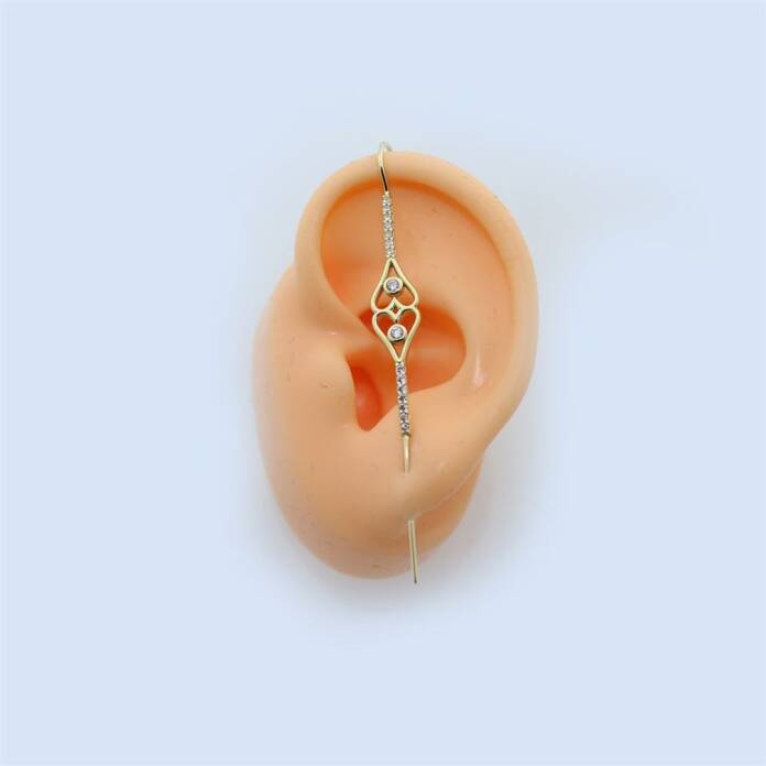 Taşlı Hook Baston Küpe - 2