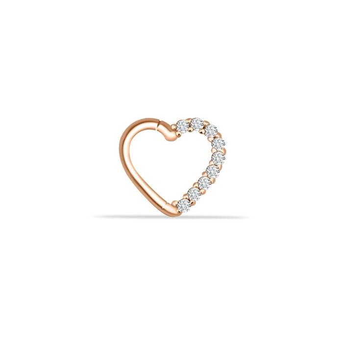 Taşlı Kalp Helix Piercing - 1