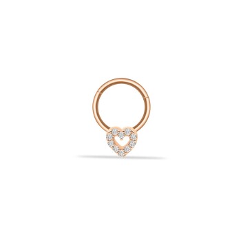 Taşlı Kalp Motifli Helix Piercing - 1