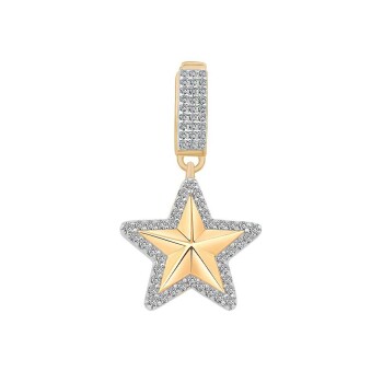Taşlı Kilit Yıldız Charm - 1