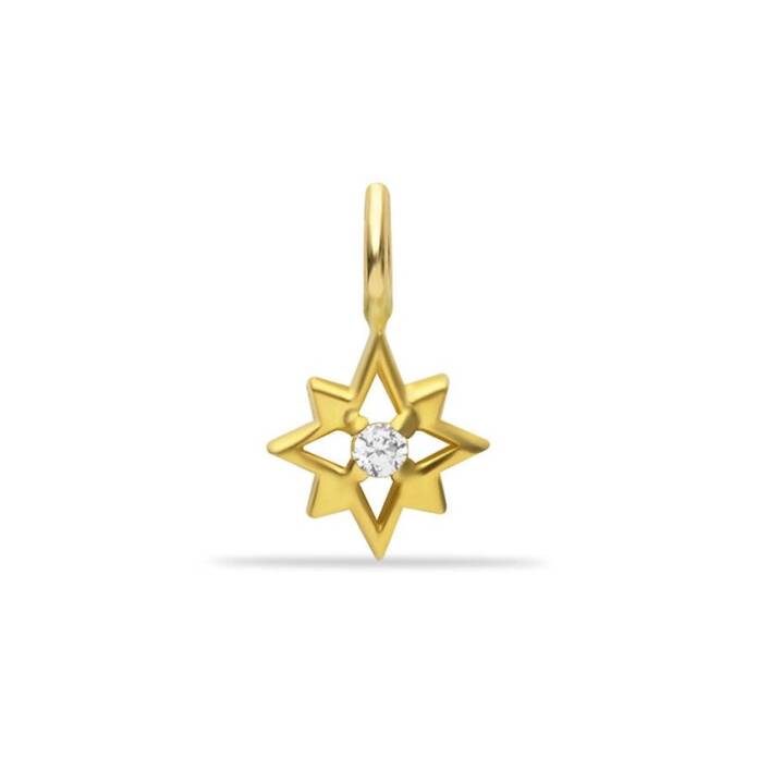 Taşlı Kutup Yıldızı Charm - 1