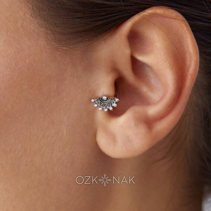 Taşlı Mandala Tragus Piercing - 3