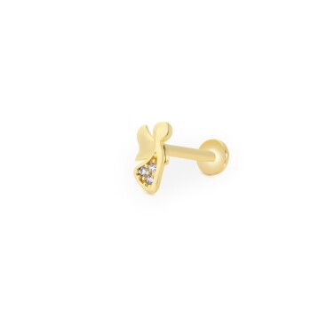 Taşlı Melek Figür Tragus Piercing - 1