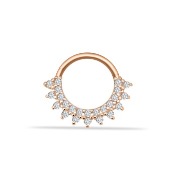 Taşlı Minimal Halka Piercing - 1