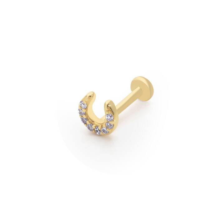 Taşlı Nal Model Tragus Piercing - 1
