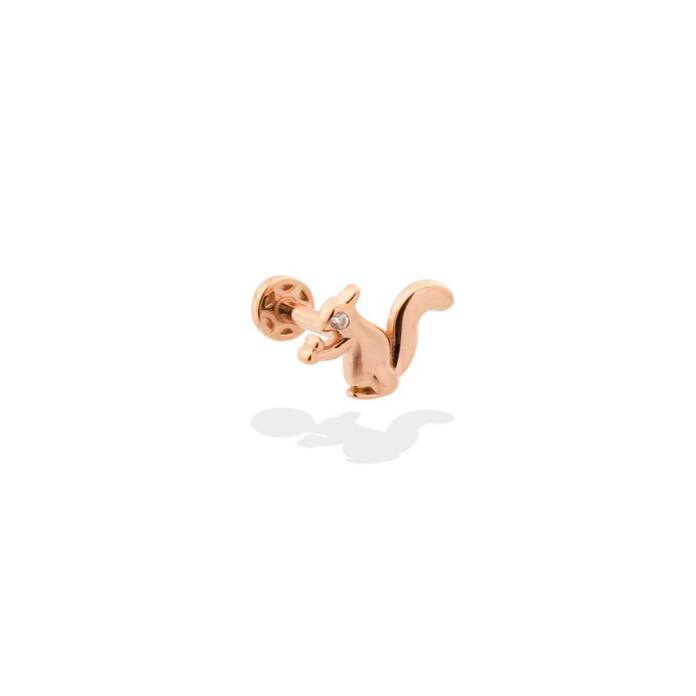 Taşlı Sincap Minimal Tragus Piercing - 1