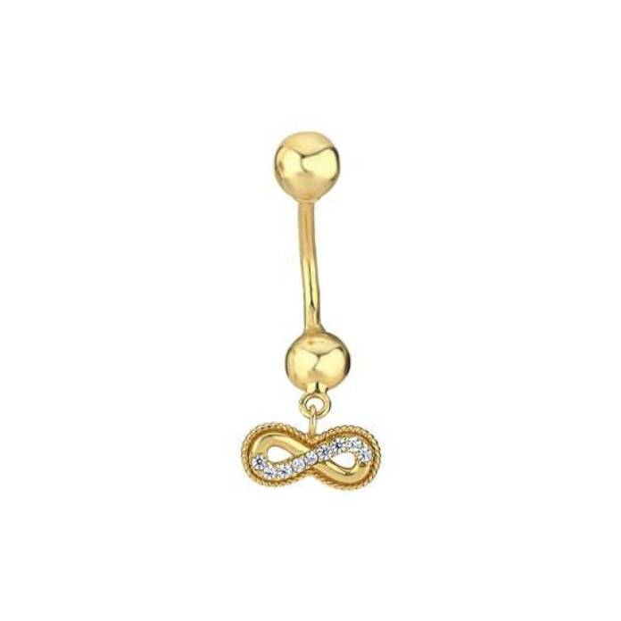 Taşlı Sonsuzluk Göbek Piercing - 1
