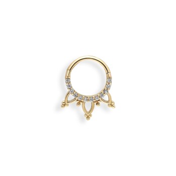 Taşlı Taç Model Helix Piercing - 2