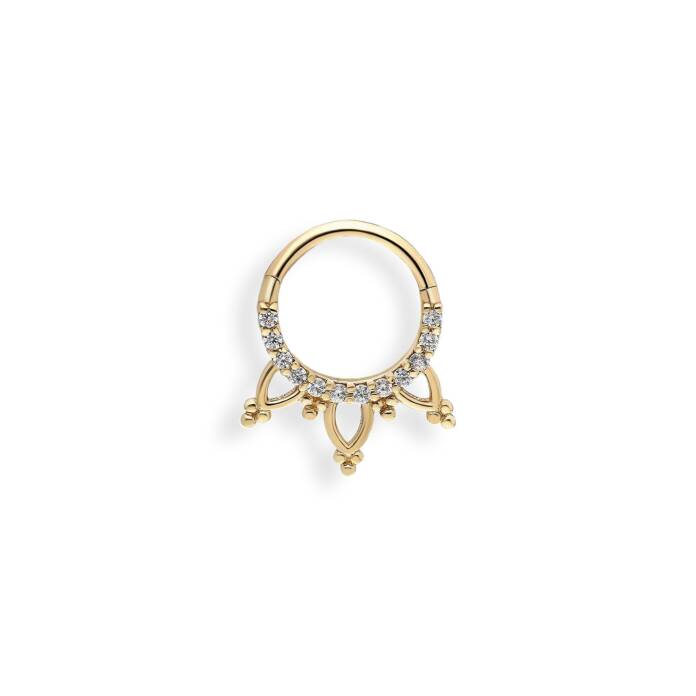 Taşlı Taç Model Helix Piercing - 2