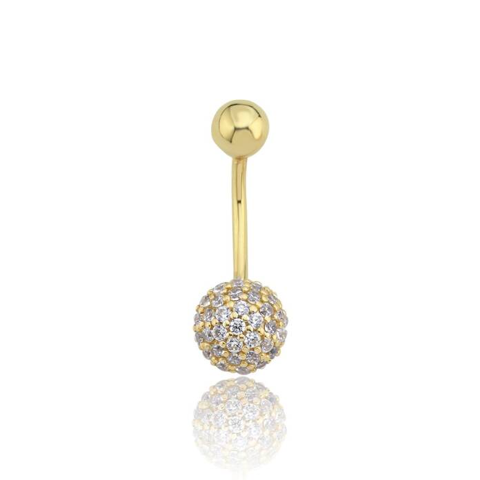 Taşlı Top Göbek Piercing - 1