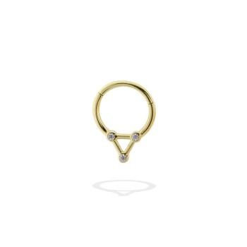 Taşlı Üçgen Helix Piercing - 1