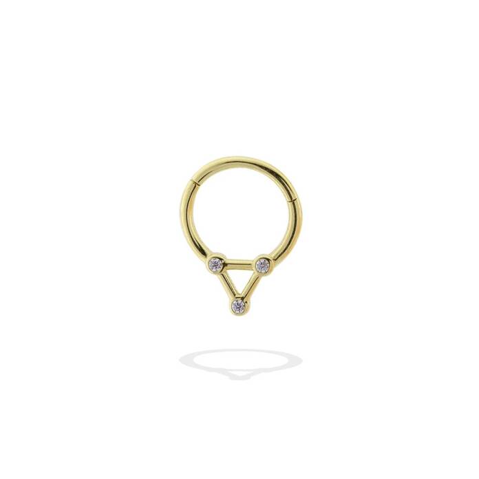 Taşlı Üçgen Helix Piercing - 1