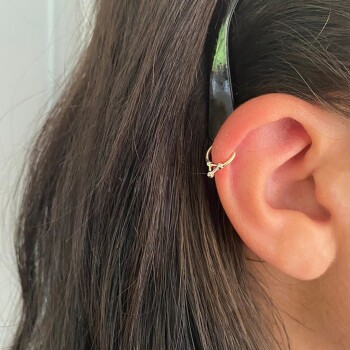 Taşlı Üçgen Helix Piercing - 2