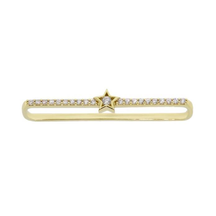 Taşlı Yıldız Industrial Earcuff - 1