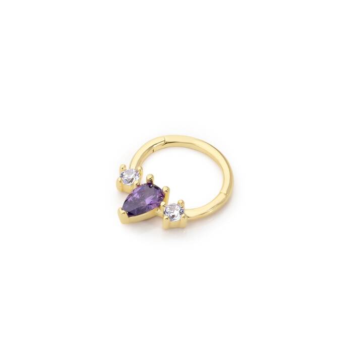 Tek Damla Mor Helix Piercing - 1