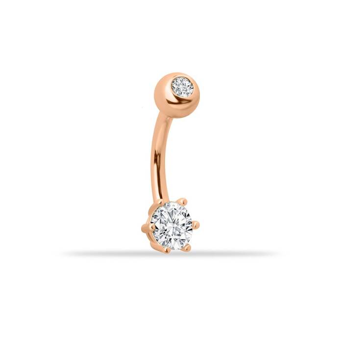 Tek Taşlı Göbek Piercing - 1