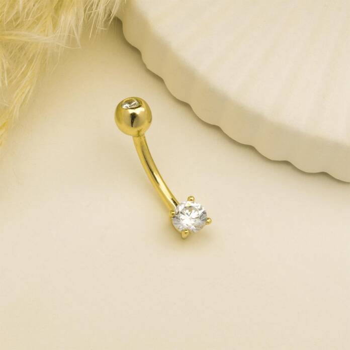 Tek Taşlı Göbek Piercing - 2