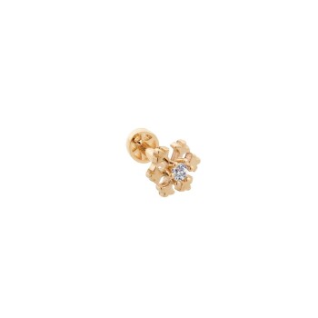 Tek Taşlı Kar Tanesi Tragus Piercing - 1