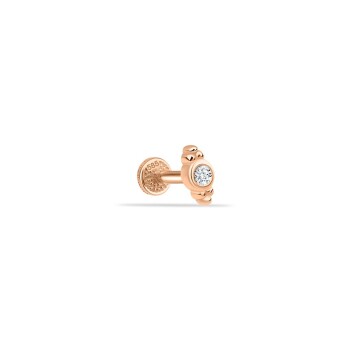 Tek Taşlı Kruvasan Tragus Piercing - 1