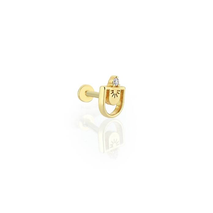 Tektaş Detaylı Model Tragus Piercing - 1