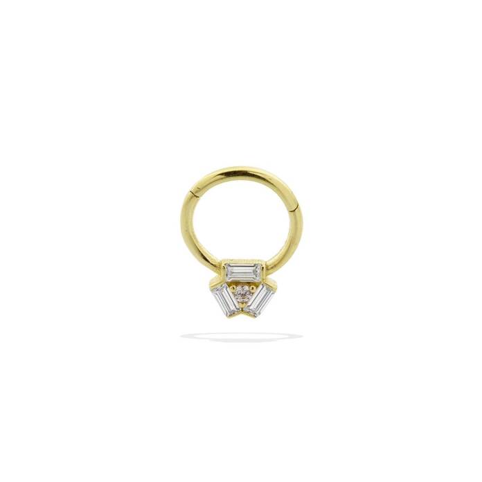 Üç Baget Taşlı Helix Piercing - 1