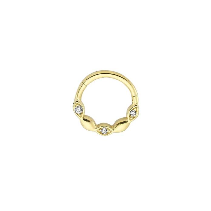Üç Taş Motifli Helix Piercing - 1
