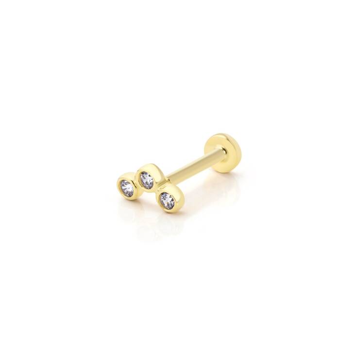 Üç Taş Tragus Piercing - 1