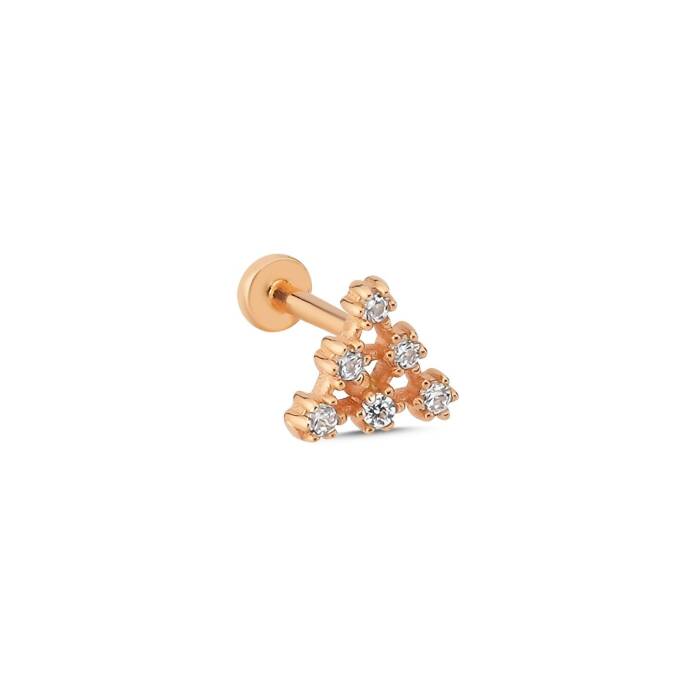 Üçgen Model Taşlı Tragus Piercing - 1