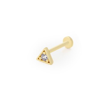 Üçgen Tektaş Küçük Tragus Piercing - 1