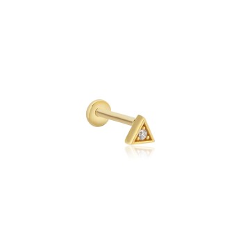 Üçgen Tektaş Küçük Tragus Piercing - 2