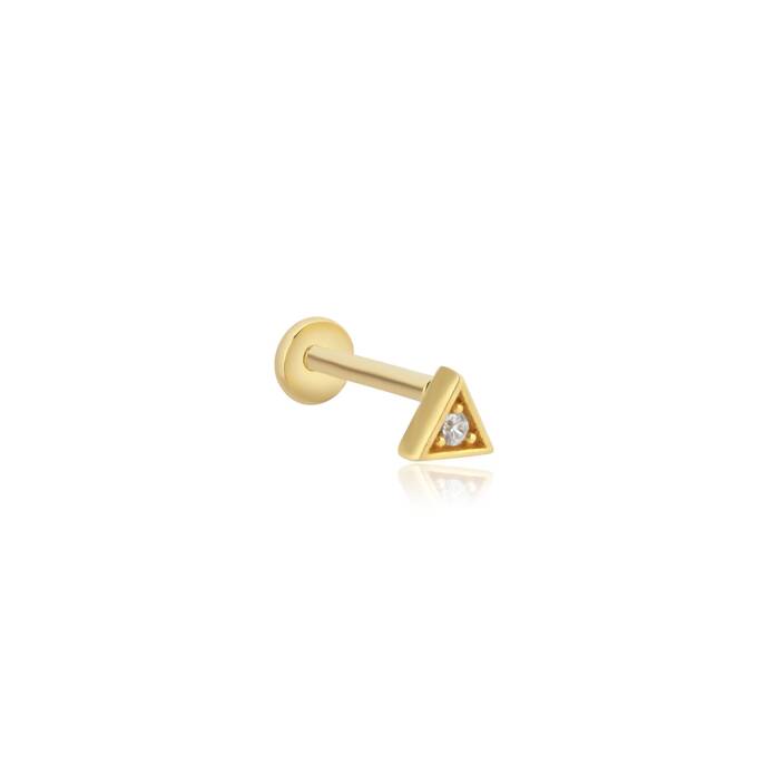 Üçgen Tektaş Küçük Tragus Piercing - 2