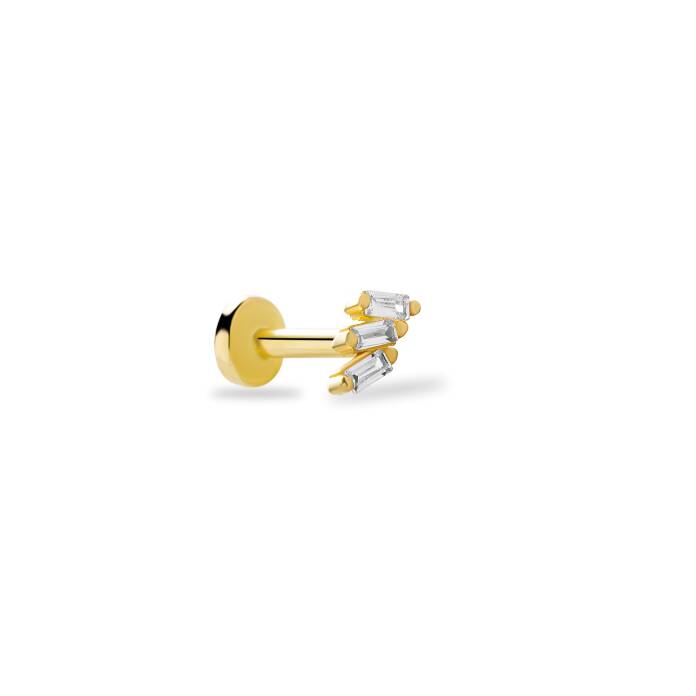 Üçlü Sıralı Baget Tragus Piercing - 2