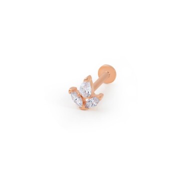 Üçlü Taş Tragus Piercing - 1