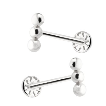 Üçlü Top Tragus Piercing - 2