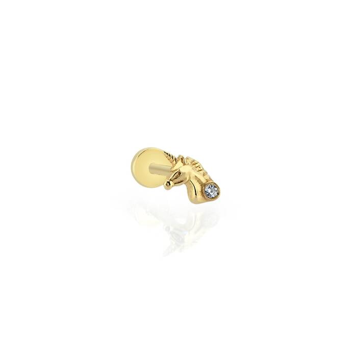 Unicorn Desen Tektaş Tragus Piercing - 1