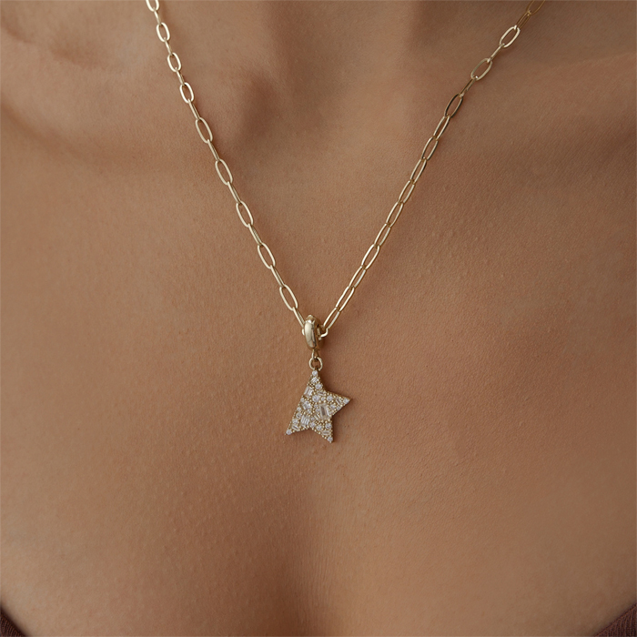 White Half Star Kolye - 2