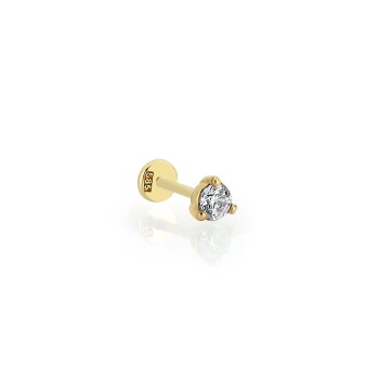 XL Üç Tırnaklı Tektaş Tragus Piercing - 1