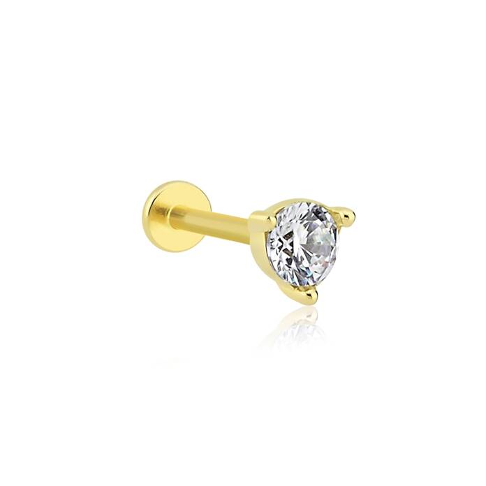 XL Üç Tırnaklı Tektaş Tragus Piercing - 2