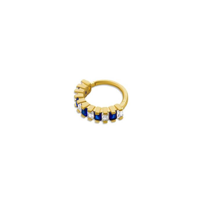 Yan Taşlı Renkli Helix Piercing - 2