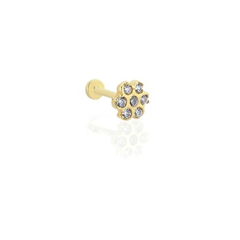 Yedi Taşlı Çiçek Tragus Piercing - 1