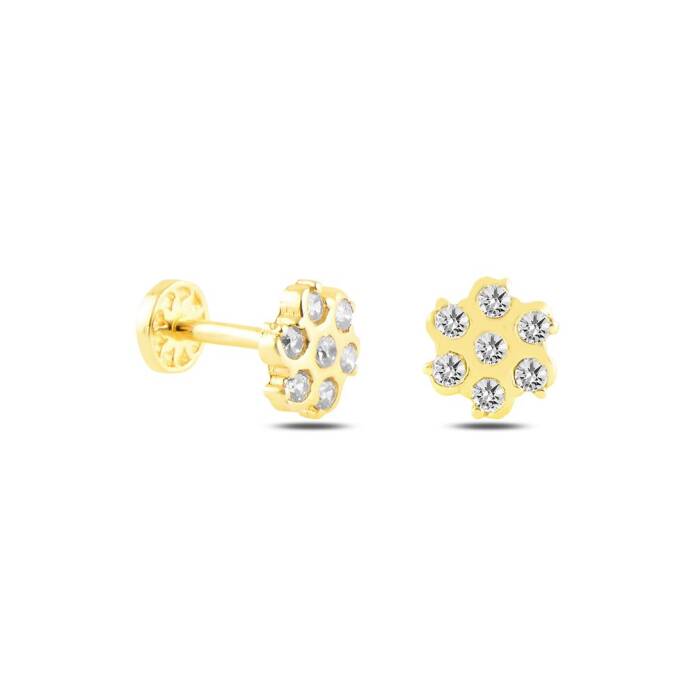 Yedi Taşlı Çiçek Tragus Piercing - 2