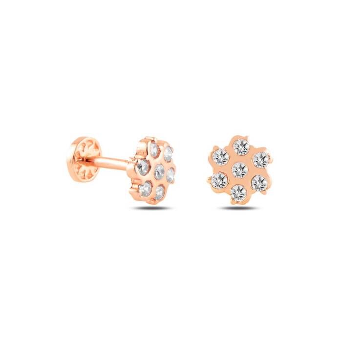Yedi Taşlı Çiçek Tragus Piercing - 3