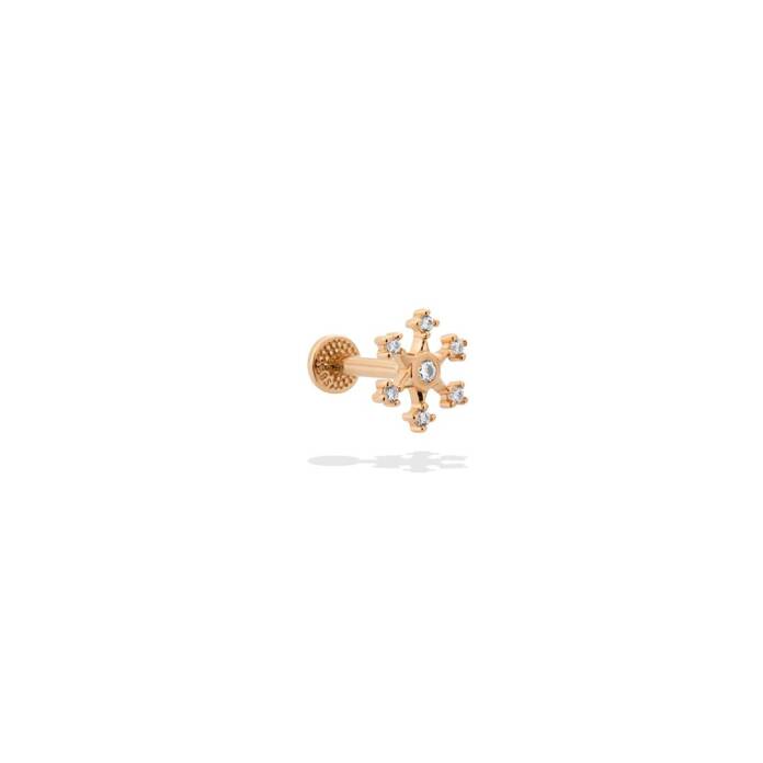 Yedi Taşlı Kar Tanesi Tragus Piercing - 1