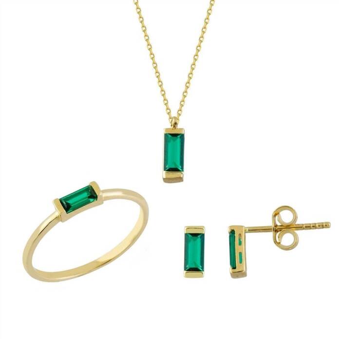 Yeşil Taşlı Set - 2